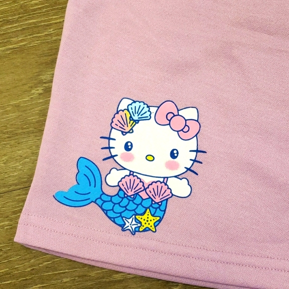 HELLO KITTY 😺  mermaid sweatpant shorts - Picture 2 of 5